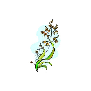 Herb plant listed in agriculture decals.