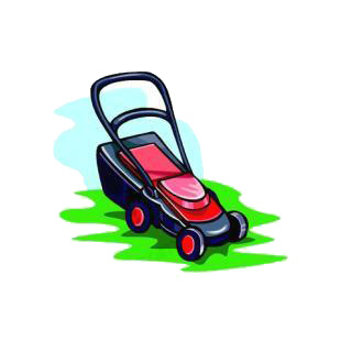 Lawn mower listed in agriculture decals.
