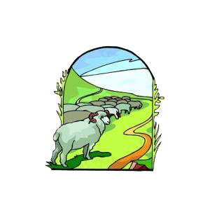 Rams in the pasture listed in agriculture decals.