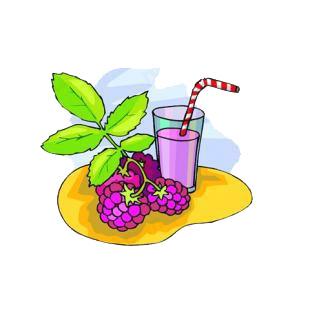 Raspberry juice listed in agriculture decals.