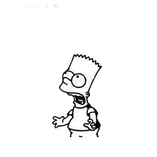 Bart simpson afraid the simpsons characters decals, decal sticker #379
