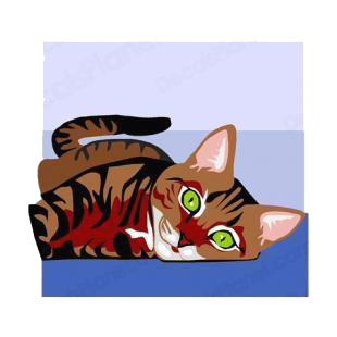 Cat laying down listed in cats decals.