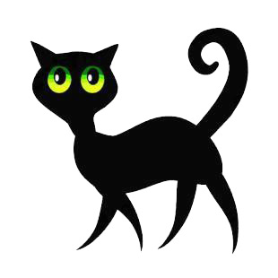 Black cat listed in cats decals.