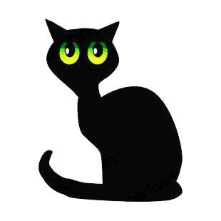 Black cat listed in cats decals.