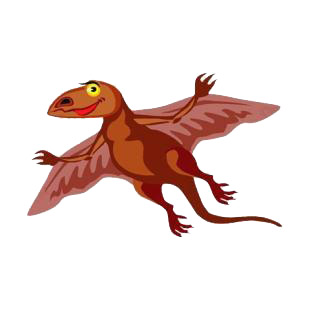Pterodactyl flying listed in dinosaurs decals.