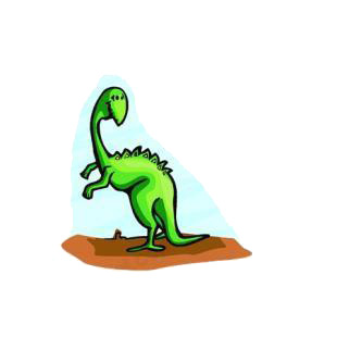 Green stegosaurus listed in dinosaurs decals.