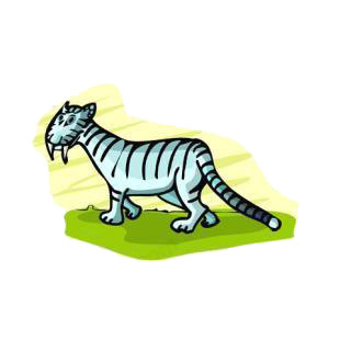 Ancient tiger listed in dinosaurs decals.