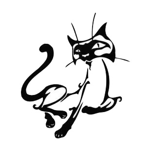 Cat laying down cats decals, decal sticker #4015