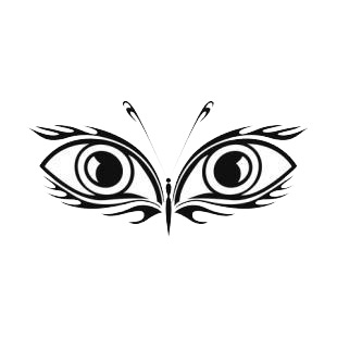 Butterfly with two eyes design listed in butterflies decals.