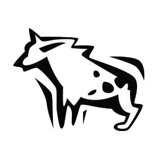 Hyena listed in dogs decals.