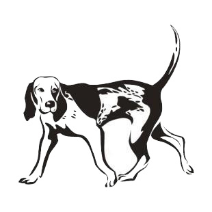 Foxhound listed in dogs decals.