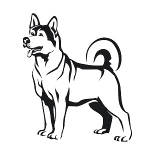 Husky listed in dogs decals.