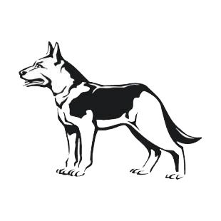 German sheperd listed in dogs decals.