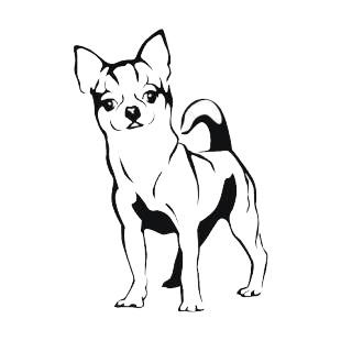 Chihuahua listed in dogs decals.