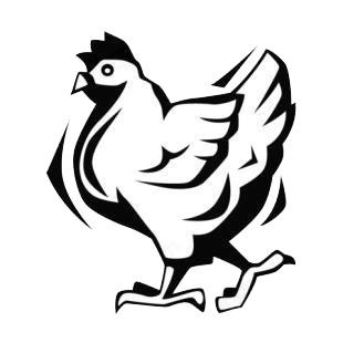 Chicken walking listed in farm decals.
