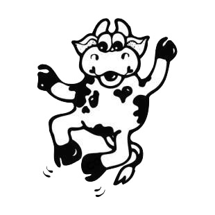 Cow jumping listed in farm decals.