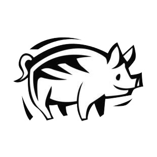 Pig listed in farm decals.