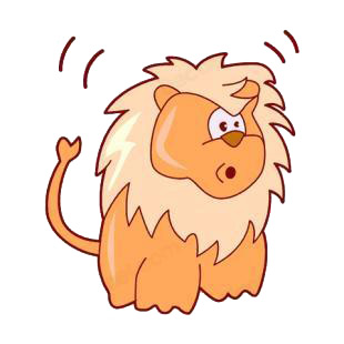 Surprised lion listed in cats decals.