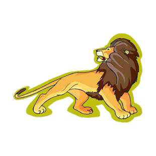 Lion roaring listed in cats decals.