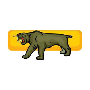 Roaring sabre toothed tiger listed in cats decals.