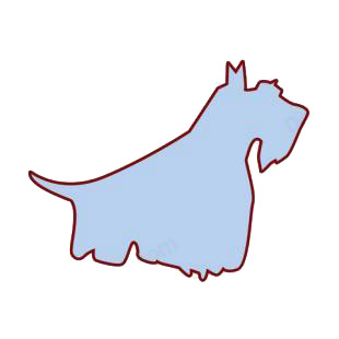 Schnauzer silhouette listed in dogs decals.