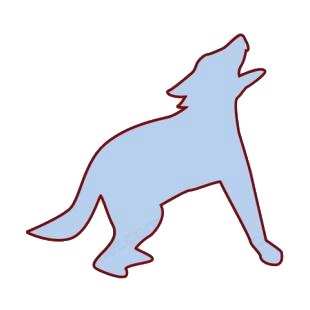 Dog yapping silhouette listed in dogs decals.