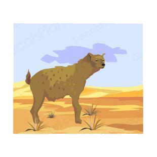 Hyena  listed in dogs decals.