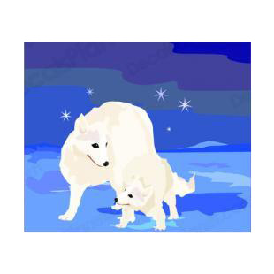 White foxes listed in dogs decals.