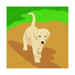 Golden retriever listed in dogs decals.