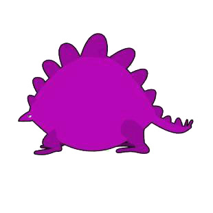 Purple stegosaurus  listed in dinosaurs decals.