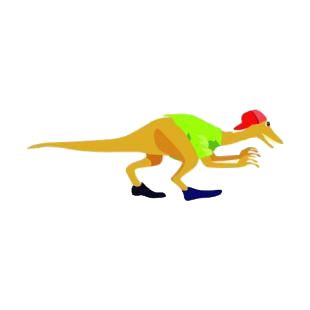 Dressed dinosaur listed in dinosaurs decals.