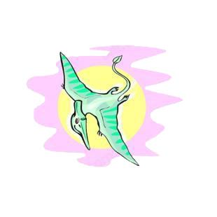 Pterodactyl flying listed in dinosaurs decals.