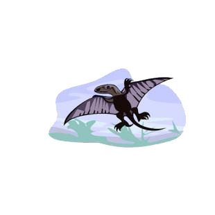 Pterodactyl flying listed in dinosaurs decals.