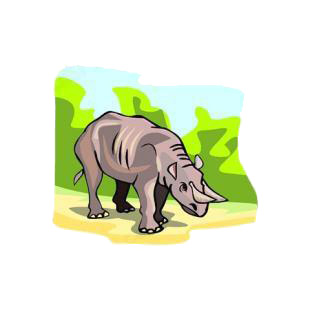 Prehistoric rhinoceros listed in dinosaurs decals.