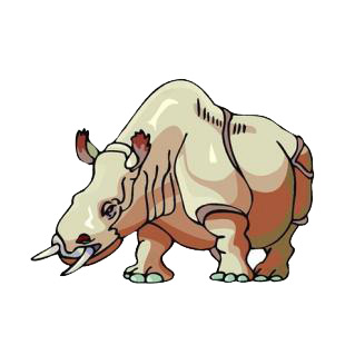 Prehistoric rhinoceros listed in dinosaurs decals.