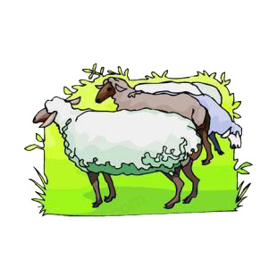 Sheeps listed in agriculture decals.