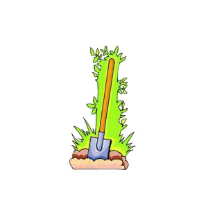 Shovel and garden listed in agriculture decals.