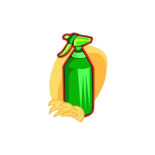 Spray bottle listed in agriculture decals.
