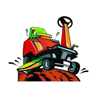 Lawn mower listed in agriculture decals.