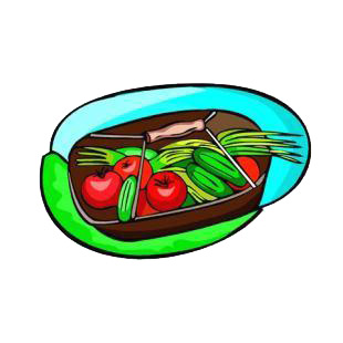 Vegetables basket listed in agriculture decals.