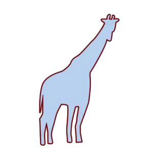 Giraffe silhouette listed in african decals.