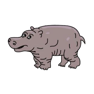 Hippopotamus listed in african decals.