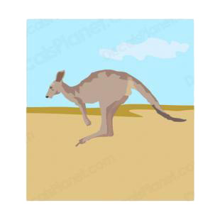 Kangaroo jumping listed in african decals.
