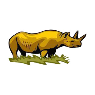 Rhinoceros listed in african decals.