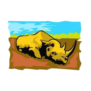 Rhinoceros listed in african decals.