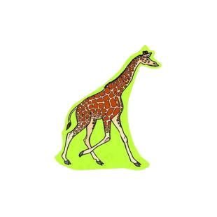 Giraffe walking listed in african decals.
