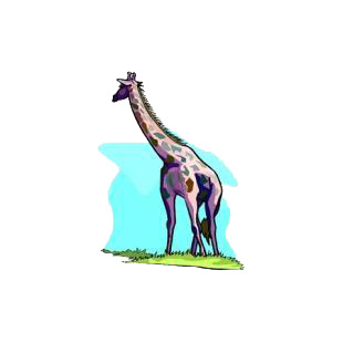 Giraffe listed in african decals.