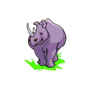 Rhinoceros listed in african decals.