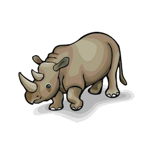 Rhinoceros listed in african decals.