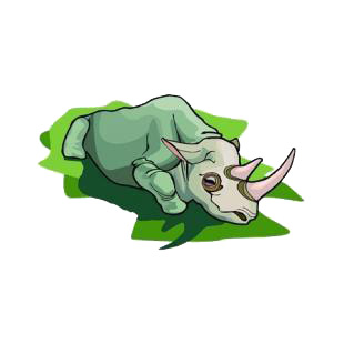 Rhinoceros sleeping listed in african decals.